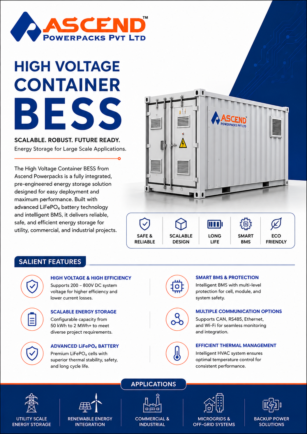 BESS Applications | Ascend Powerpacks – Energy Storage Systems