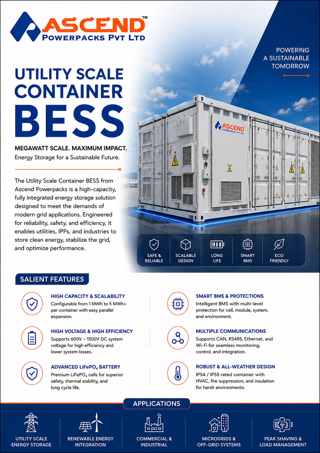 BESS Applications | Ascend Powerpacks – Energy Storage Systems